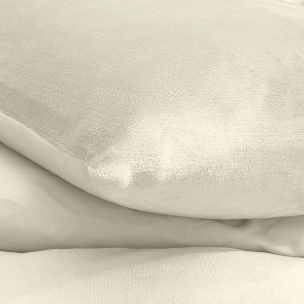 Krem 3-dijelna posteljina za bračni krevet/za produženi krevet od mikroflanela 240x220 cm Flanou – douceur d'intérieur-image-2