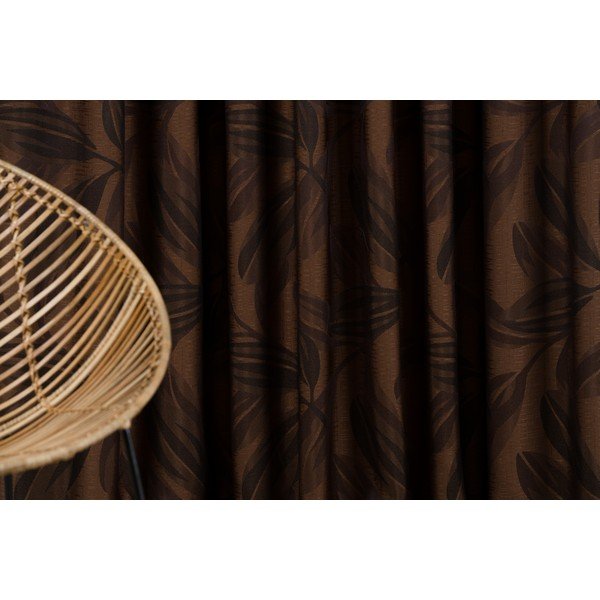 Tamno smeđa zavjesa 210x245 cm Nydia – Mendola Fabrics-image-1