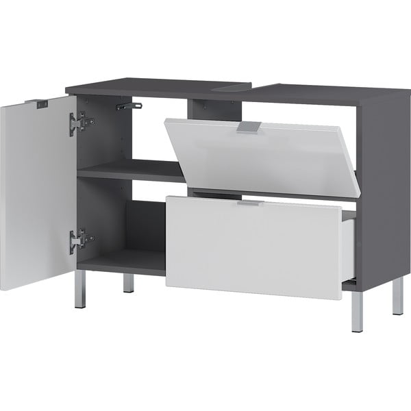 Bijelo-sivi ormarić za umivaonik Germania Mauresa, širina 80 cm-image-3