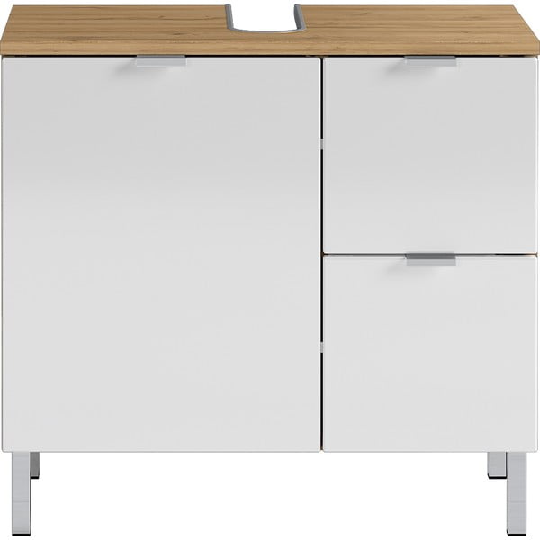 Bijeli ormarić za umivaonik s hrastovim dekorom Germania Mauresa, širina 60 cm-image-2