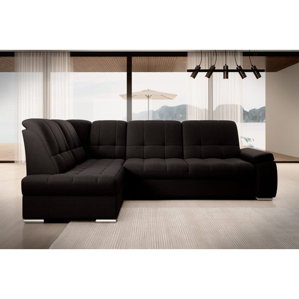 Smeđa sklopiva/s prostorom za odlaganje kutna garnitura (s lijevim kutom/u obliku slova L) Sado – ELTAP-image-3