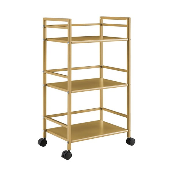 Metalni stol za serviranje na kotačićima u zlatnoj boji 29x43 cm Helix - Novogratz-image-3