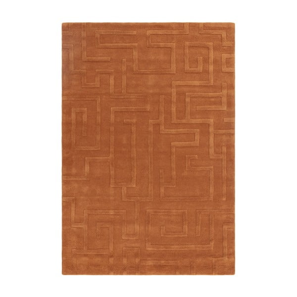 Ciglasti vuneni tepih 120x170 cm Maze – Asiatic Carpets