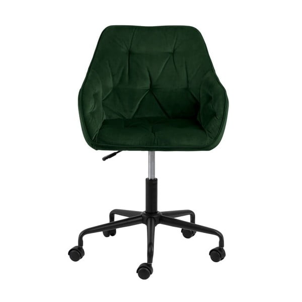 Zelena uredska stolica s baršunastom površinom Actona Brooke-image-2