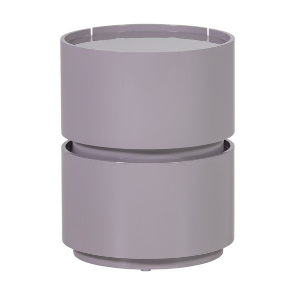 Svijetlo sivi noćni ormarić u sjajnom dekoru Lunex – WOOOD