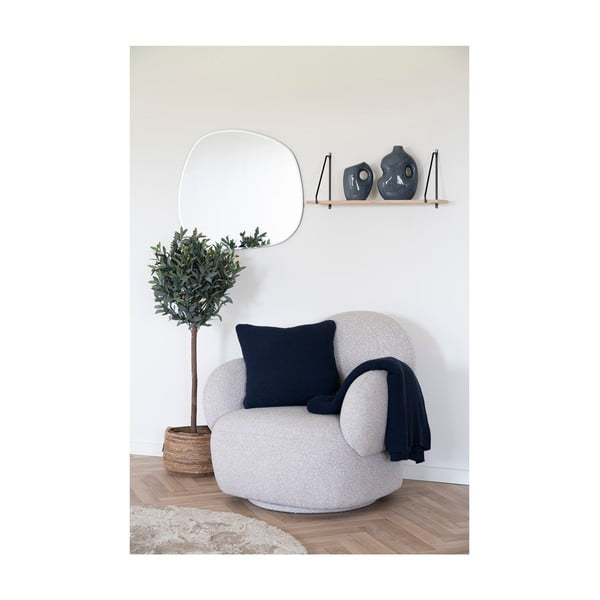 Tamno plava deka od recikliranog pamuka 130x170 cm Santos – House Nordic-image-1