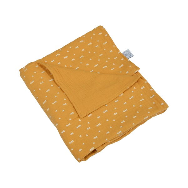 Žuta  deka za bebe od muslina 75x75 cm – Bébé Douceur