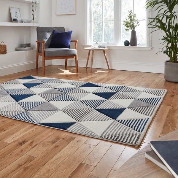 Plavo-sivi tepih Think Rugs Brooklyn Geo, 120 x 170 cm-image-2