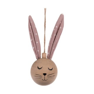 Ružičasti drveni uskršnji viseći ukras Dakls Bunny