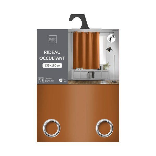 Zatamnjujuća zavjesa boja terakote 135x180 cm Occult – douceur d'intérieur-image-2