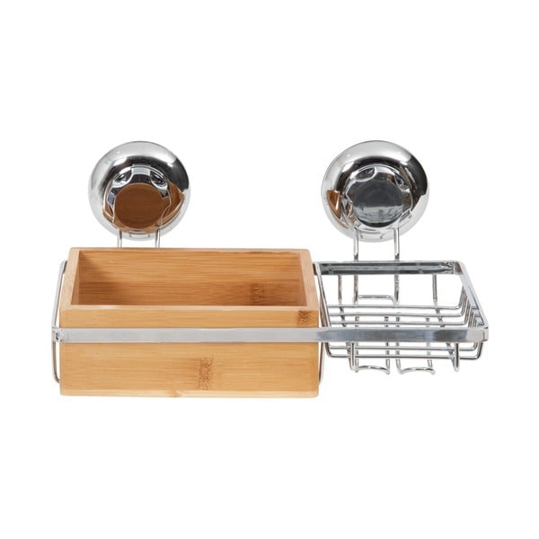 Zidna košara od bambusa s podlogom za sapun Compactor Spa-image-4