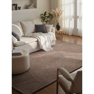 Ručno rađen vunen tepih smeđe-sivi 200x300 cm Eleni Taupe – Hanse Home