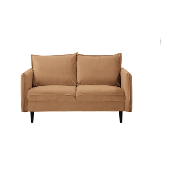 Smeđa baršunasta sofa 138 cm Juli – Ropez
