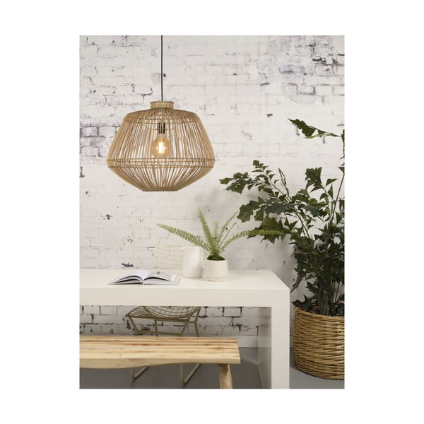 Smeđa viseća svjetiljka od ratana Good&Mojo Madagascar, ⌀ 60 cm-image-3