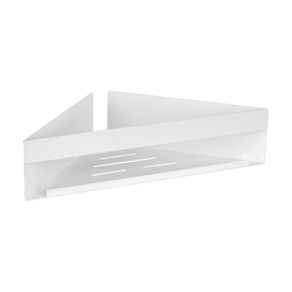 Mat bijela kupaonska polica od nehrđajućeg čelika s Turbo-loc s postavljanjem bez bušenja/kutna Genova – Wenko-image-2