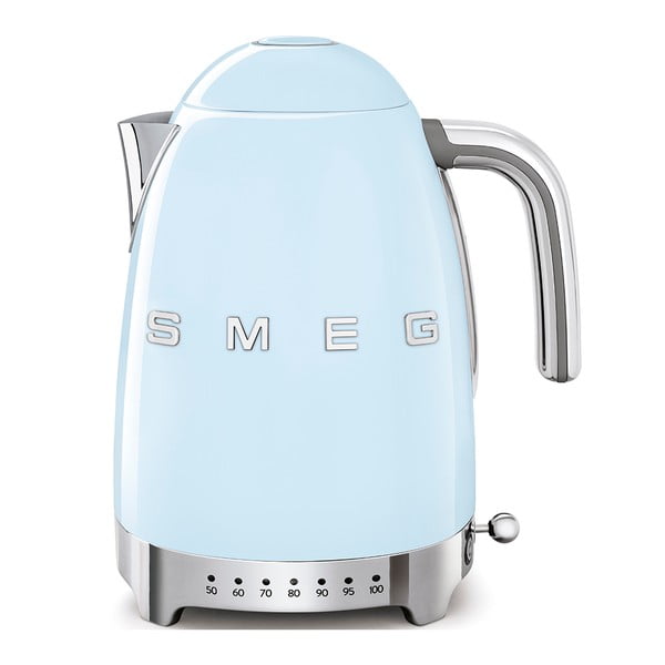Svijetlo plavo kuhalo za vodu od nehrđajućeg čelika 1,7 l Retro Style – SMEG