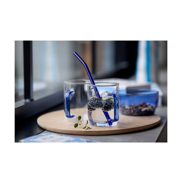 Staklene slamke u setu 4 kom sa četkom za čišćenje – Lyngby Glas-image-1