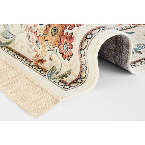 Krem tepih viskozan 195x300 cm Oriental Flowers – Nouristan-image-2