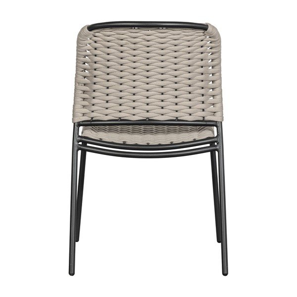 Crne/bež metalne vrtne stolice u setu 2 kom Taku – Exotan-image-4