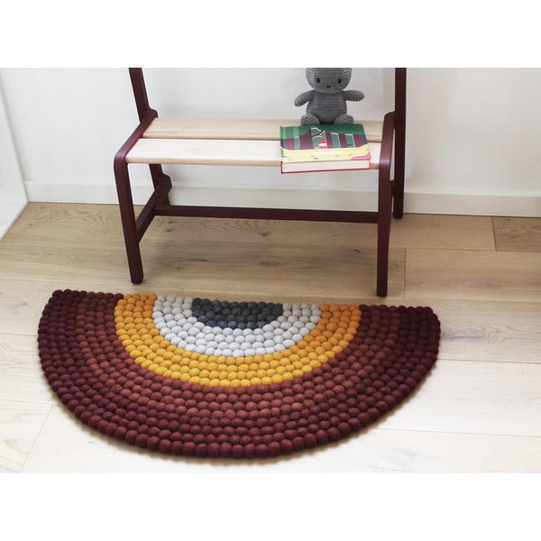 Dječji tepih od vunenih pompona Wooldot Ball Rugs Rainbow Red-image-2