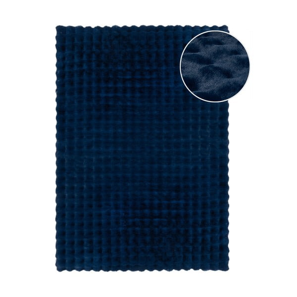 Tamno plavo sintetičko krzno 80x150 cm Waffle Faux Fur – Flair Rugs