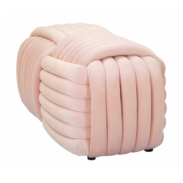 Svijetlo ružičasta baršunasti klupa Softy – Mauro Ferretti-image-4