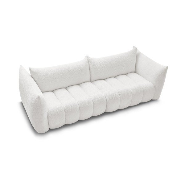 Bijela sofa od bouclé tkanine 286 cm Azra – Bobochic Paris-image-3