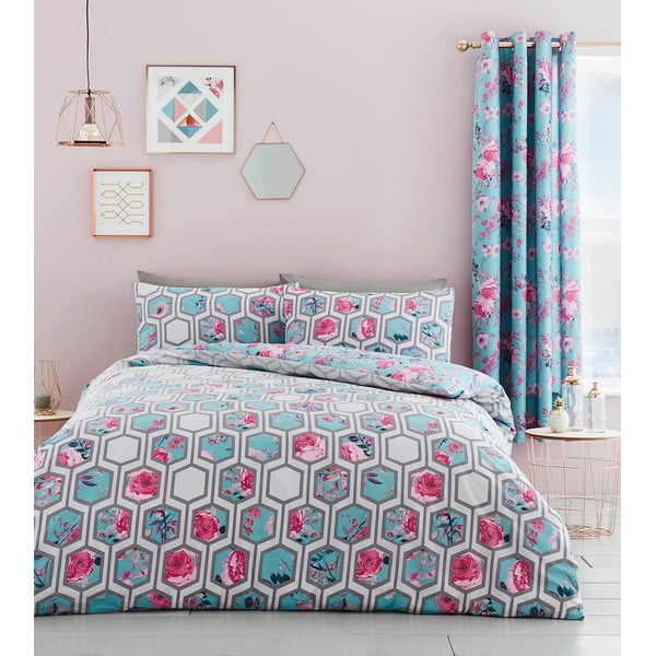Posteljina za bračni krevet Catherine Lansfield Hexagon, 220 x 230 cm