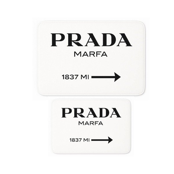 Bijele od samta kupaonske prostirke u setu 2 kom 60x100 cm Prada – Mila Home