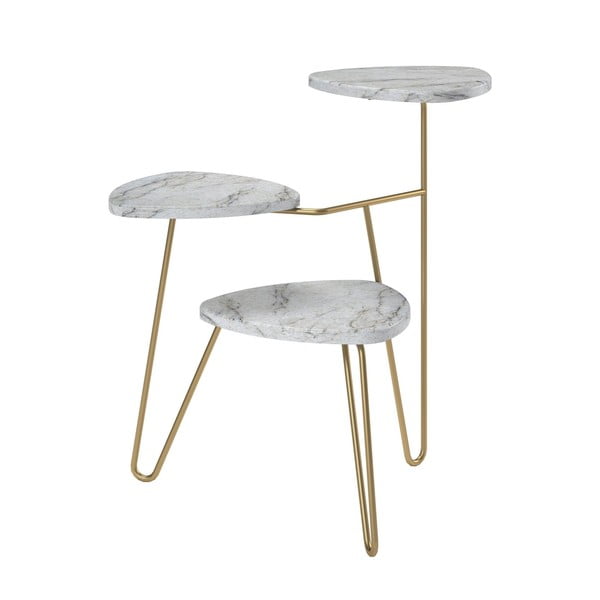 Stalak za cvijeće u bijeloj i zlatnoj boji Novogratz Athena-image-2