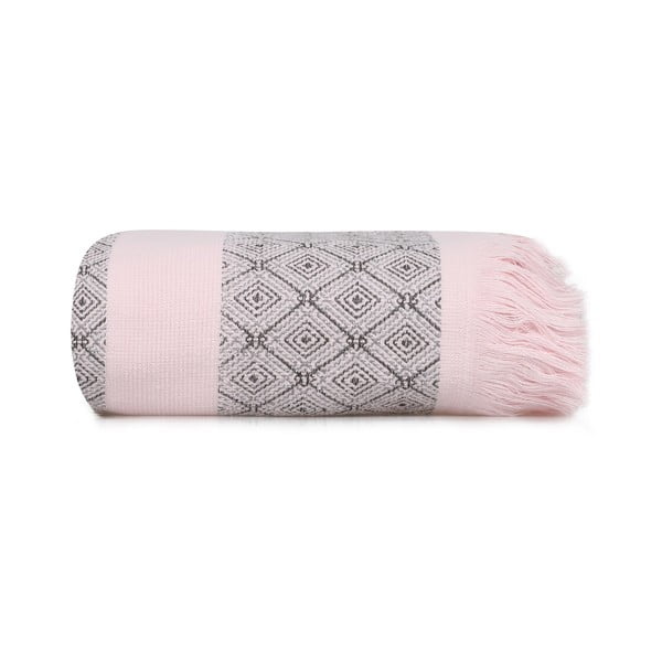 Roza-sivi pamučni ručnik 150x75 cm Twins - Foutastic-image-3