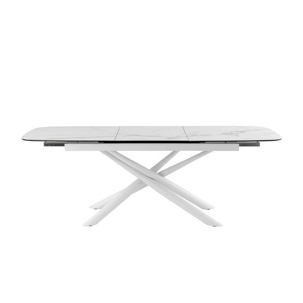 Bijeli mramorni sklopivi blagovaonski stol Sømcasa Ness, 160 x 95 cm-image-2