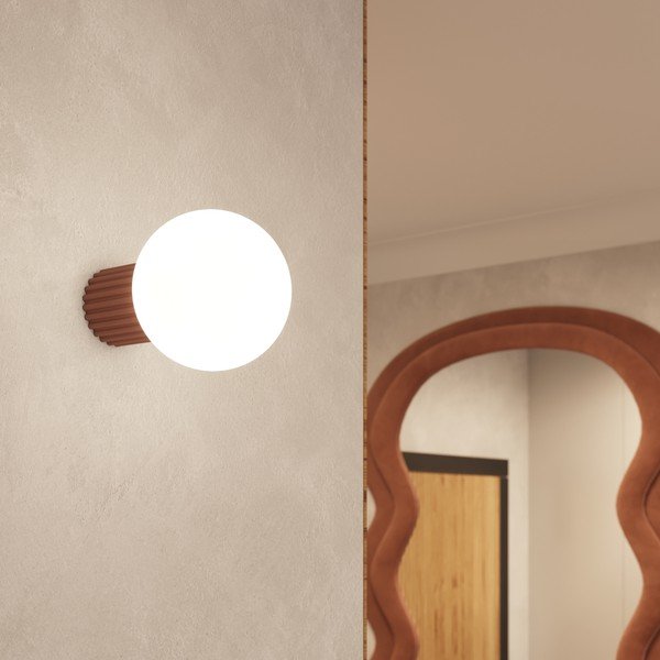 Svjetlo smeđa zidna lampa ø 12 cm Orbital – Sollux-image-2