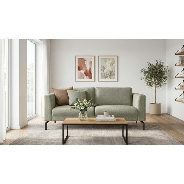 Svijetlo zelena sofa 165 cm Gomero – Scandic-image-1