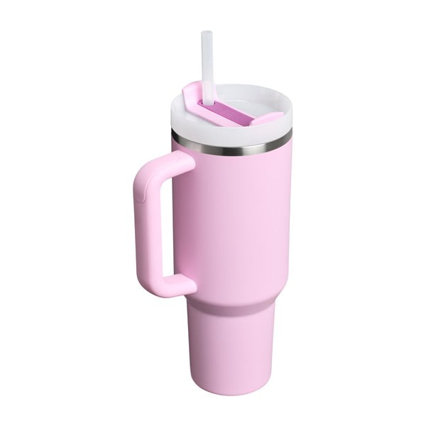 Ružičasta termosica od nehrđajućeg čelika sa slamkom 1,18 l Quencher H2.0 FlowState Tumbler Cherry Blossom – Stanley-image-3