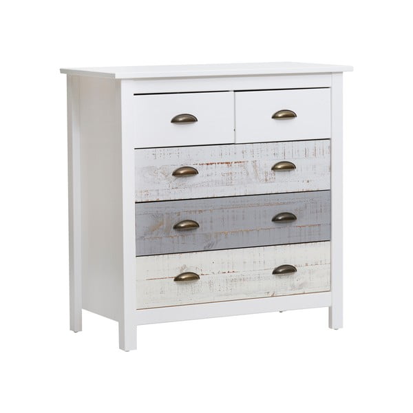 Bijelo-siva komoda s 4 ladice Marckeric Romantica, 79 x 80 cm-image-3