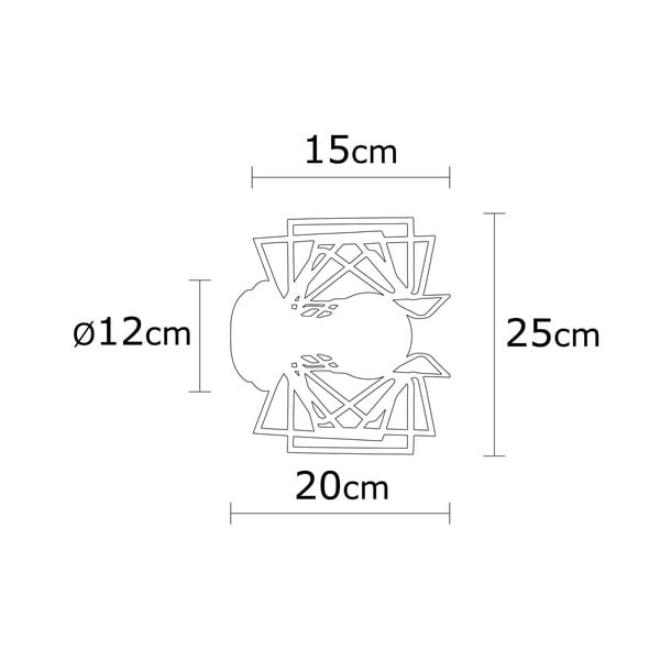 Crna zidna lampa Nemrut – Opviq lights-image-3