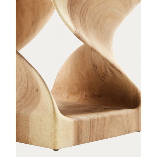 Pomoćni stol od masivnog drva munggura 30x30 cm Hakon – Kave Home-image-2