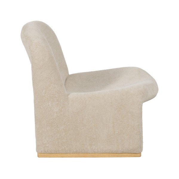 Bež fotelja od bouclé tkanine – Ixia-image-3