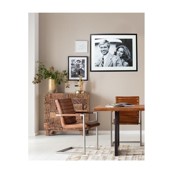 Glazirana crno-bijela slika Kare Design Lovers, 100 x 80 cm-image-4