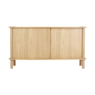 Komoda od punog hrasta s kliznim vratima u prirodnoj boji 135x73,5x48 cm Italic – UMAGE