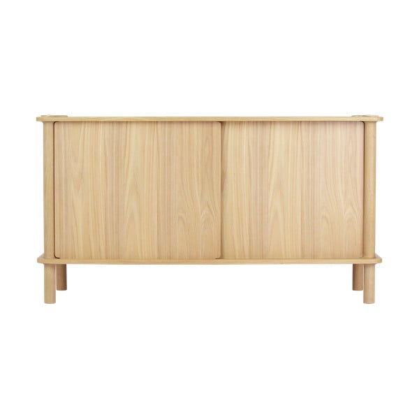 Komoda od punog hrasta s kliznim vratima u prirodnoj boji 135x73,5x48 cm Italic – UMAGE
