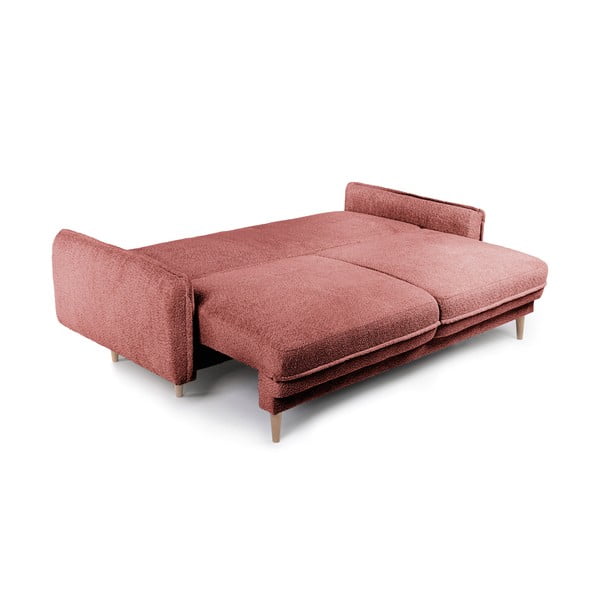 Crvena sklopiva sofa od bouclé tkanine 215 cm Patti – Bonami Selection-image-4