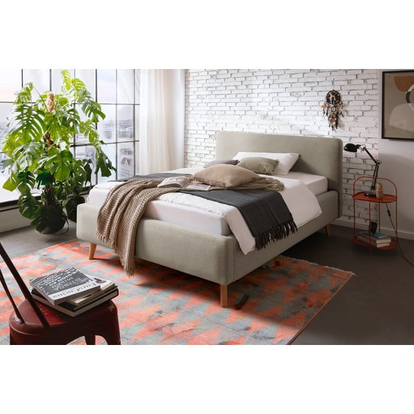 Svjetlo smeđi tapecirani krevet bez podnice 120x200 cm Mattis – Meise Möbel-image-1