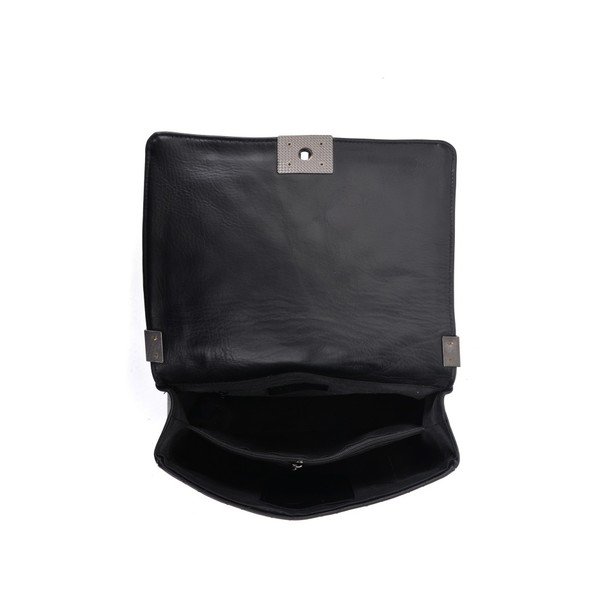 Crna kožna torbica Anna Luchini Masika-image-4