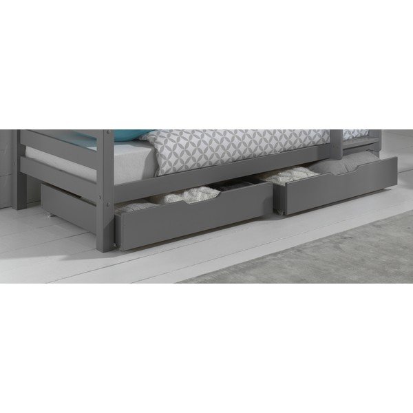 Sive dječje ladice za ispod kreveta u setu 2 kom PINO – Vipack-image-1