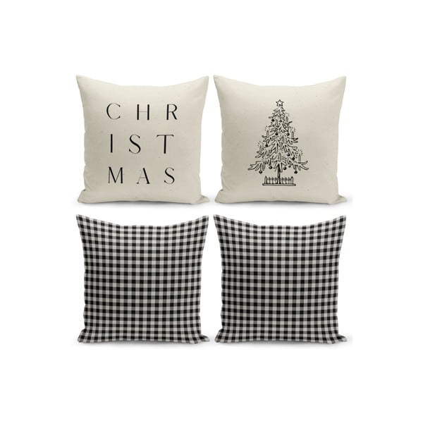 Ukrasne jastučnice u setu 4 kom s božićnim motivom 43x43 cm – Kate Louise