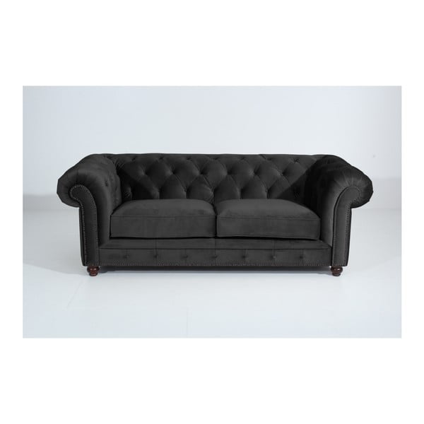 Tamno siva sofa Max Winzer Orleans Velvet, 216 cm