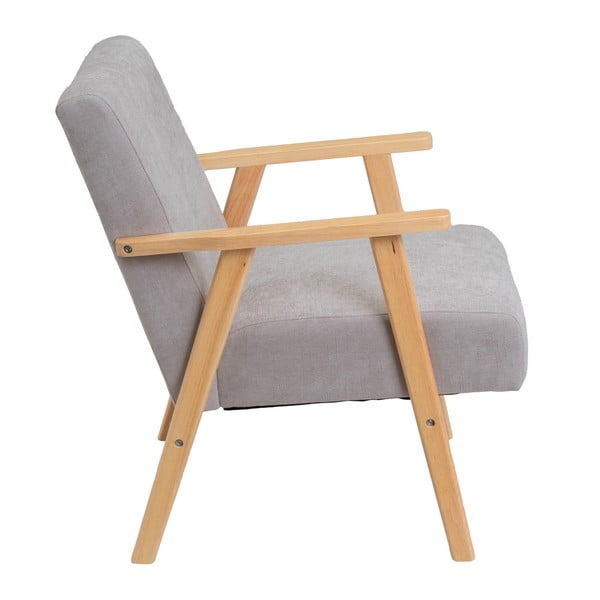 Siva fotelja od šenila Vintage – Casa Selección-image-3