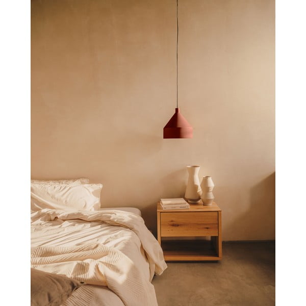 Viseća svjetiljka boja terakote s metalnim sjenilom ø 30 cm Peralta – Kave Home-image-2